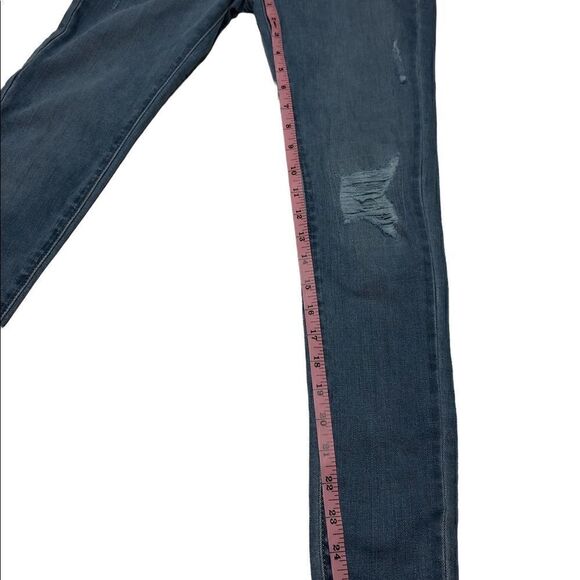 Levis Girls Jeans Sz 14 Adjustable Waist Skinny Distressed Destructed - Picture 5 of 10